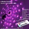 4FT 84LED Light up Spider Web, Net Lights with 8 Modes, Party Yard Haunted House Window Indoor Decor, Halloween Lighted Decorations Outdoor(Orange & Purple)